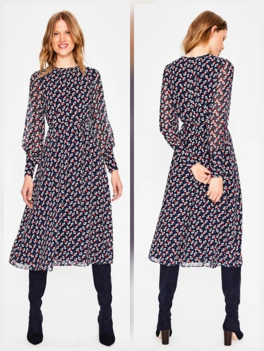 ❤️ BODEN ALBA FLOWY MIDI DRESS, 6L